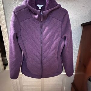 Time and Tru Women's Deep Purple Teddy Jacket